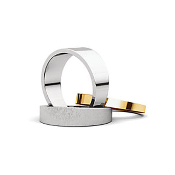 Flat Tapered Wedding Bands Flat Tapered Wedding Bands